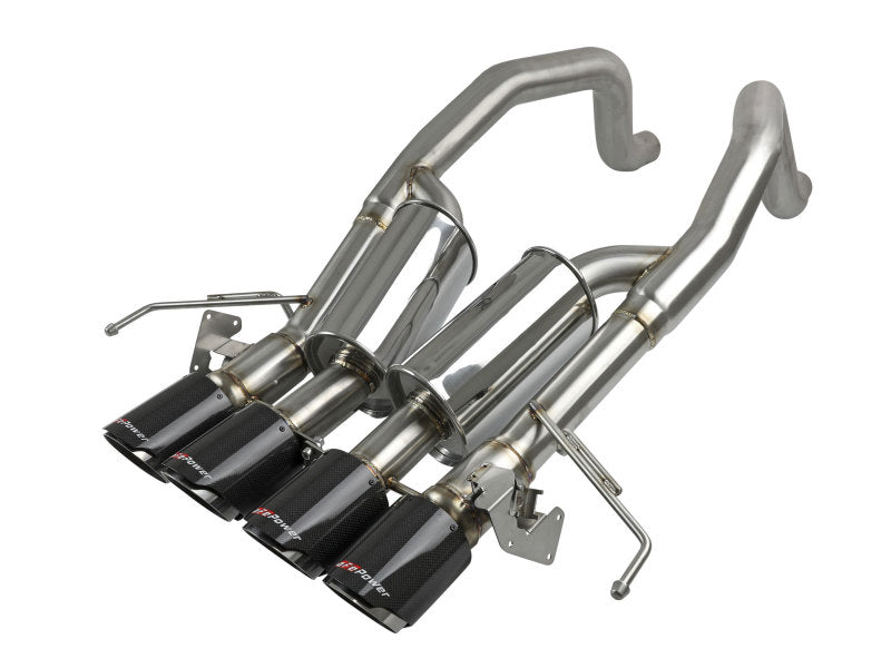 aFe MACHForce XP Axle Back 304SS Exhaust w/ Carbon Fiber Tips 15-19 Chevy Corvette Z06 - Mufflers &
