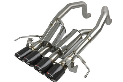 aFe MACHForce XP Axle Back 304SS Exhaust w/ Carbon Fiber Tips 15-19 Chevy Corvette Z06 - Mufflers &
