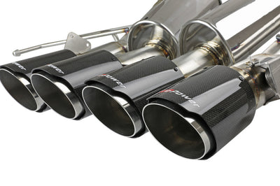 aFe MACHForce XP Axle Back 304SS Exhaust w/ Carbon Fiber Tips 15-19 Chevy Corvette Z06 - Mufflers &