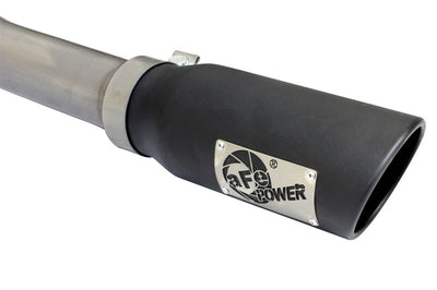 aFe MACHForce XP Exhaust 3in SS Dual Side Exit CB w/ Black Tips 2015 Ford F150 5.0L V8 CC/SB EC/LB - Mufflers &