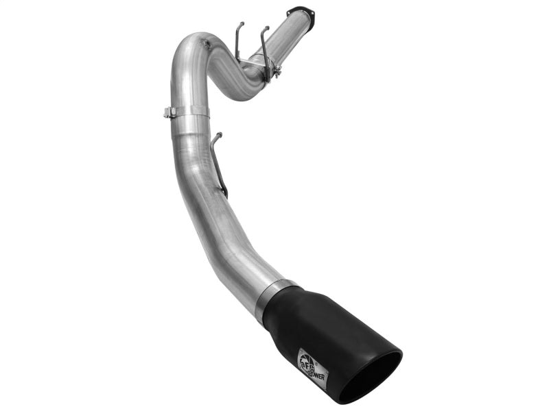aFe MACHForce XP Exhaust 5in DPF-Back Stainless Steel Exht 2015 Ford Turbo Diesel V8 6.7L Black Tip - Mufflers & Tips