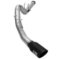 aFe MACHForce XP Exhaust 5in DPF-Back Stainless Steel Exht 2015 Ford Turbo Diesel V8 6.7L Black Tip - Mufflers & Tips