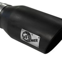 aFe MACHForce XP Exhaust 5in DPF-Back Stainless Steel Exht 2015 Ford Turbo Diesel V8 6.7L Black Tip - Mufflers & Tips