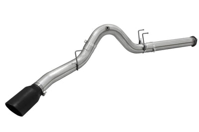 aFe MACHForce XP Exhaust 5in DPF-Back Stainless Steel Exht 2015 Ford Turbo Diesel V8 6.7L Black Tip - Mufflers & Tips