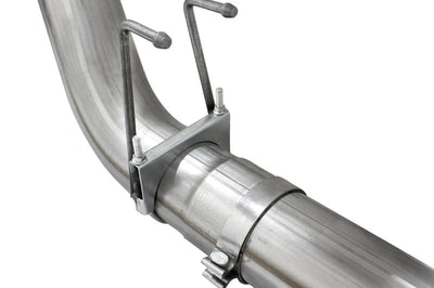 aFe MACHForce XP Exhaust 5in DPF-Back Stainless Steel Exht 2015 Ford Turbo Diesel V8 6.7L Black Tip - Mufflers & Tips