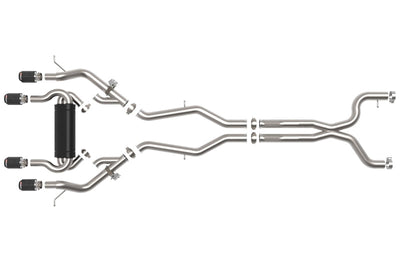 aFe MACHForce XP Exhausts Cat-Back SS 19-21 BMW M2 Competition L6-3.0L w/Carbon Tips - Exhaust Mufflers &