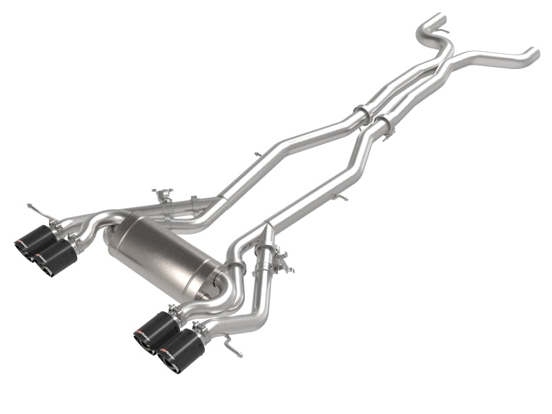 aFe MACHForce XP Exhausts Cat-Back SS 19-21 BMW M2 Competition L6-3.0L w/Carbon Tips - Exhaust Mufflers &