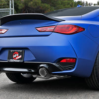 aFe POWER Takeda 2.5in 304 SS CB Exhaust w/ Carbon Fiber Tips 17-19 Infiniti Q60 V6-3.0L (tt) - Mufflers &