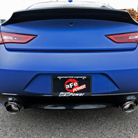 aFe POWER Takeda 2.5in 304 SS CB Exhaust w/ Carbon Fiber Tips 17-19 Infiniti Q60 V6-3.0L (tt) - Mufflers &