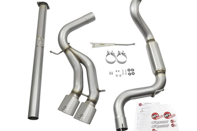 aFe POWER Takeda 3in 304 SS Cat-Back Exhaust w/ Polished Tips 13-17 Ford Focus ST L4-2.0L (t) - Mufflers &