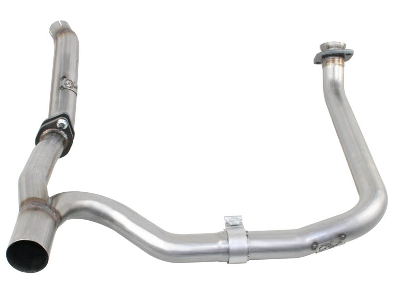 aFe Power Twisted Steel Loop Delete D/P & Y-Pipe SS 2in/2.5in 12-14 Jeep Wrangler (JK) V6 3.6L - Exhaust Mufflers Tips
