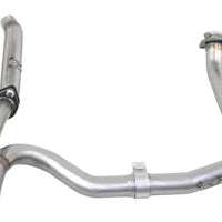 aFe Power Twisted Steel Loop Delete D/P & Y-Pipe SS 2in/2.5in 12-14 Jeep Wrangler (JK) V6 3.6L - Exhaust Mufflers Tips