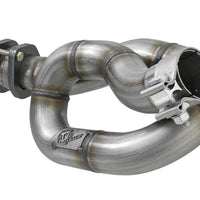 aFe POWER Twisted Steel Y-Pipe w/ Loop Relocation Pipe 12-18 Jeep Wrangler (JK) V6 3.6L - Exhaust Mufflers & Tips