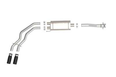 aFe Rebel 3in 409 SS Cat-Back Exhaust 2021 Ford F-150 V6 2.7L/3.5L (tt)/V8 5.0L w/ Black Tips - Mufflers &