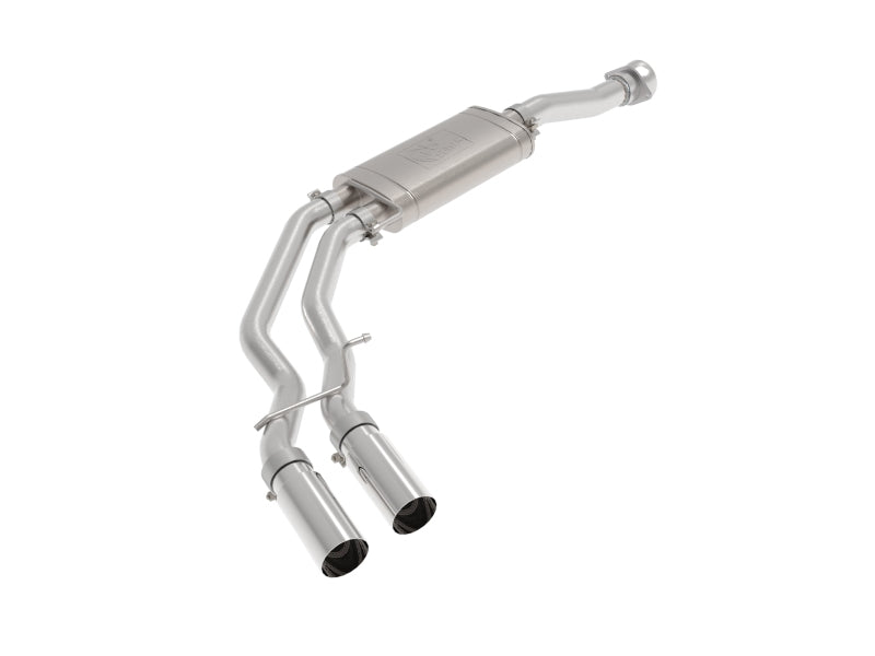 aFe Rebel 3in 409 SS Cat-Back Exhaust 2021 Ford F-150 V6 2.7L/3.5L (tt)/V8 5.0L w/ Polished Tips - Mufflers &