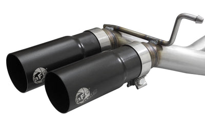 aFe Rebel 3in 409 SS Cat-Back Exhaust 2021 Ford F-150 V6 2.7L/3.5L (tt)/V8 5.0L w/ Black Tips - Mufflers &