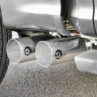 aFe Rebel 3in 409 SS Cat-Back Exhaust 2021 Ford F-150 V6 2.7L/3.5L (tt)/V8 5.0L w/ Polished Tips - Mufflers &