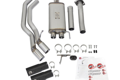 aFe Rebel Exhausts 3in SS Cat-Back 15-16 Ford F-150 EcoBoost V6 2.7/3.5L V8 5.0L w/ Black Tips - Exhaust Mufflers &