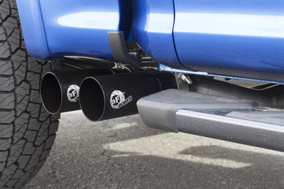 aFe Rebel Exhausts 3in SS Cat-Back 15-16 Ford F-150 EcoBoost V6 2.7/3.5L V8 5.0L w/ Black Tips - Exhaust Mufflers &