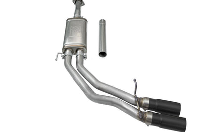 aFe Rebel Exhausts 3in SS Cat-Back 15-16 Ford F-150 EcoBoost V6 2.7/3.5L V8 5.0L w/ Black Tips - Exhaust Mufflers &