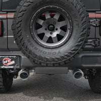 aFe Rebel Series 409 Stainless Steel Cat-Back Exhaust 18-21 Jeep Wrangler JL 2.0L (t) - Black Tip - Mufflers & Tips