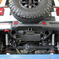 aFe Rebel Series 409 Stainless Steel Cat-Back Exhaust 18-21 Jeep Wrangler JL 2.0L (t) - Black Tip - Mufflers & Tips