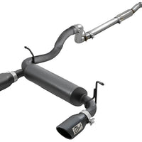 aFe Rebel Series 409 Stainless Steel Cat-Back Exhaust 18-21 Jeep Wrangler JL 2.0L (t) - Black Tip - Mufflers & Tips
