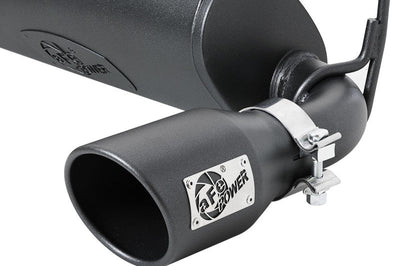 aFe Rebel Series 409 Stainless Steel Cat-Back Exhaust 18-21 Jeep Wrangler JL 2.0L (t) - Black Tip - Mufflers & Tips