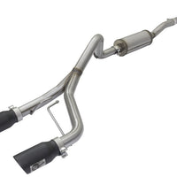 aFe Rebel Series CB 2.5in Dual Center Exit SS Exhaust w/ Black Tips 07-15 Jeep Wrangler 3.6L/3.8L V6 - Mufflers &