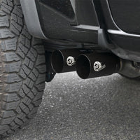 aFe Rebel Series CB 3in Middle Side Exit SS Exht w/ Black Tips 15-17 Chevy Colorado / GMC Canyon - Exhaust Mufflers &
