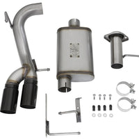 aFe Rebel Series CB 3in Middle Side Exit SS Exht w/ Black Tips 15-17 Chevy Colorado / GMC Canyon - Exhaust Mufflers &