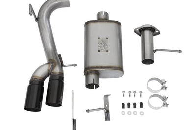 aFe Rebel Series CB 3in Middle Side Exit SS Exht w/ Black Tips 15-17 Chevy Colorado / GMC Canyon - Exhaust Mufflers &
