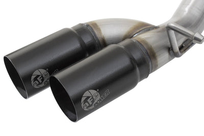 aFe Rebel Series CB 3in Middle Side Exit SS Exht w/ Black Tips 15-17 Chevy Colorado / GMC Canyon - Exhaust Mufflers &