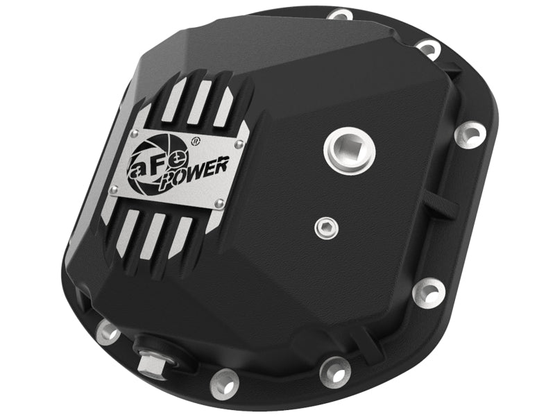 aFe Street Series Dana 30Front Differential Cover Black w/ Machined Fins 97-18 Jeep Wrangler - Drivetrain