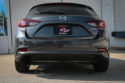 aFe Takeda 2-1/2in 304 SS Axle-Back Exhaust w/ Black Tip 14-18 Mazda 3 L4 2.0L/2.5L - Mufflers & Tips