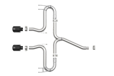 aFe Takeda 2-1/2in 304 SS Axle-Back Exhaust w/Black Tips 17-20 Honda Civic Sport L4-1.5L (t) - Mufflers &