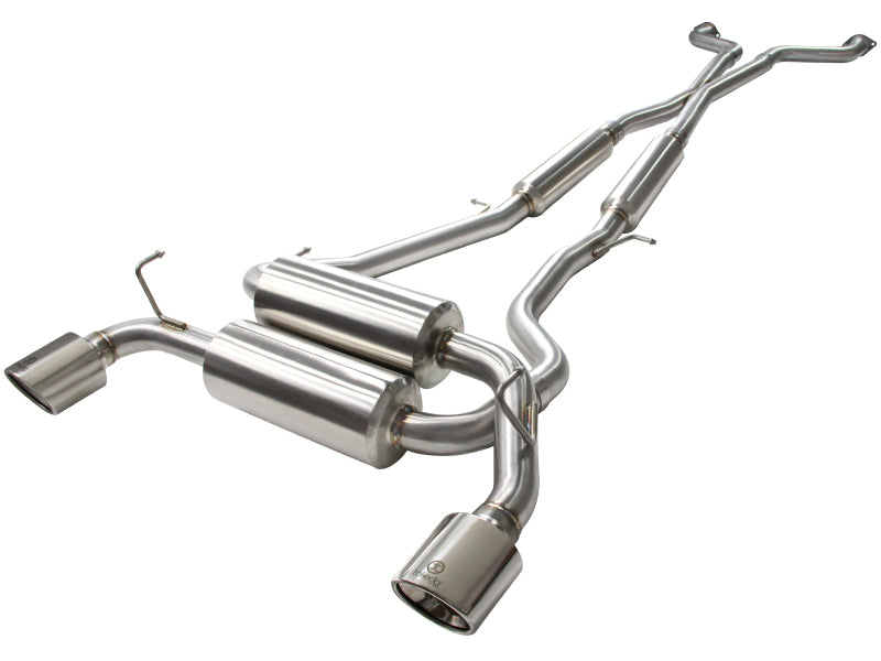 aFe Takeda 2-1/2in 304SS Cat-Back Exhaust Infiniti G37 08-13/Q60 14-15 V6-3.7 w/ Polished Tips - Mufflers &
