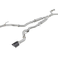 aFe Takeda 2.5in 304 SS Cat-Back Exhaust System w/ Carbon Fiber Tips 16-18 Infiniti Q50 V6-3.0L (tt) - Mufflers &