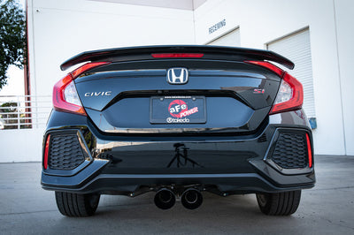 aFe Takeda 2.5in 304SS Cat-Back Exhaust System w/ Black Tips 17-20 Honda Civic Si Sedan I4 1.5L - Mufflers &