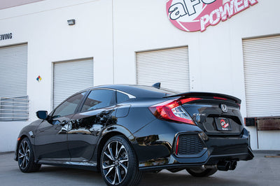 aFe Takeda 2.5in 304SS Cat-Back Exhaust System w/ Black Tips 17-20 Honda Civic Si Sedan I4 1.5L - Mufflers &