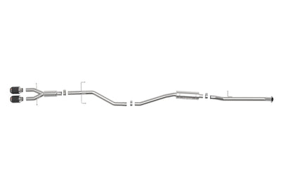 aFe Takeda 2.5in 304SS Cat-Back Exhaust System w/ Carbon Tips 17-20 Honda Civic Si Sedan I4 1.5L - Mufflers &