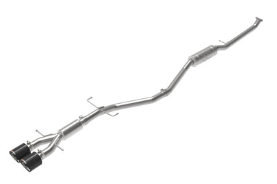 aFe Takeda 2.5in 304SS Cat-Back Exhaust System w/ Carbon Tips 17-20 Honda Civic Si Sedan I4 1.5L - Mufflers &
