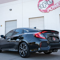 aFe Takeda 2.5in 304SS Cat-Back Exhaust System w/ Carbon Tips 17-20 Honda Civic Si Sedan I4 1.5L - Mufflers &