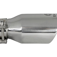 aFe Takeda 304 Stainless Steel Clamp-On Exhaust Tip 2.5in. Inlet / 4in. Outlet / 8in. L - Polished - Mufflers & Tips