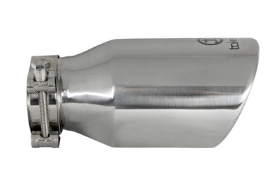 aFe Takeda 304 Stainless Steel Clamp-On Exhaust Tip 2.5in. Inlet / 4in. Outlet / 8in. L - Polished - Mufflers & Tips
