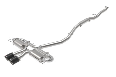 aFe Takeda 3in 304 SS Cat-Back Exhaust System w/CF Tips 17-20 Honda Civic Sport L4-1.5L (t) - Mufflers &