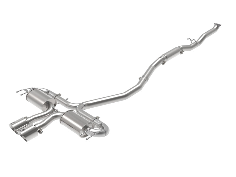 aFe Takeda 3in 304 SS Cat-Back Exhaust System w/Polished Tips 17-21 Honda Civic Sport L4-1.5L (t) - Mufflers &