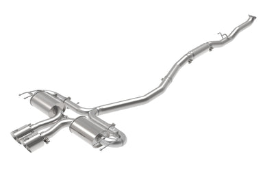 aFe Takeda 3in 304 SS Cat-Back Exhaust System w/Polished Tips 17-21 Honda Civic Sport L4-1.5L (t) - Mufflers &