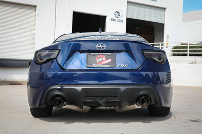 aFe Takeda Exhaust Axle-Back 13-15 Scion FRS / Subaru BRZ 304SS Carbon Fiber Dual Tips - Mufflers &