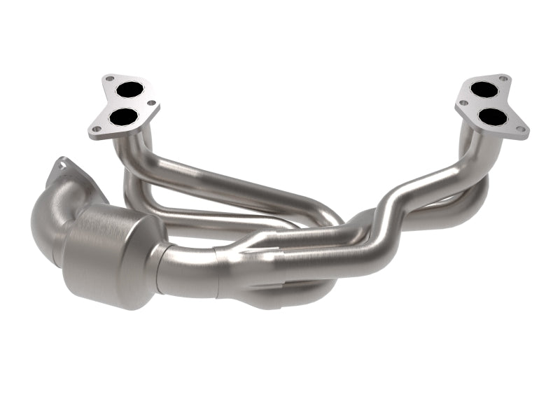 aFe Twisted Steel 304 Stainless Header w/ Cat 13-19 Subaru Outback H4-2.4L - Exhaust Mufflers & Tips